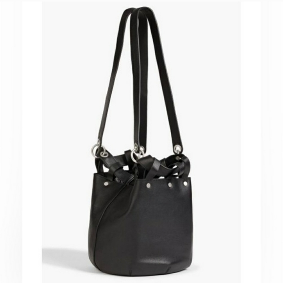 Rag & Bone Alley Bucket Black Pebbled Learher Purse NWT - Picture 3 of 8